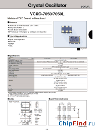 Datasheet VCXO-7050L manufacturer Kyocera Kinseki